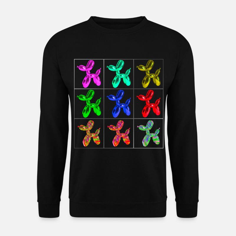 Ballon Hund Pop-Art | Balloon Dog popart - Unisex Pullover - Schwarz