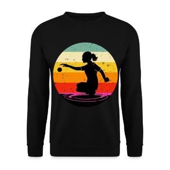 Petanque Boccia Boule Kugelspiel - Unisex Pullover - Schwarz - Vorne - Alina (178cm) & Michal (187cm)