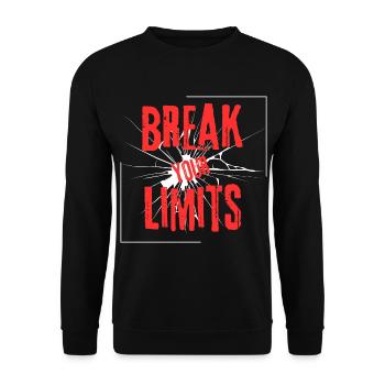 break your limits - Unisex Pullover - Schwarz - Vorne - Alina (178cm) & Michal (187cm)