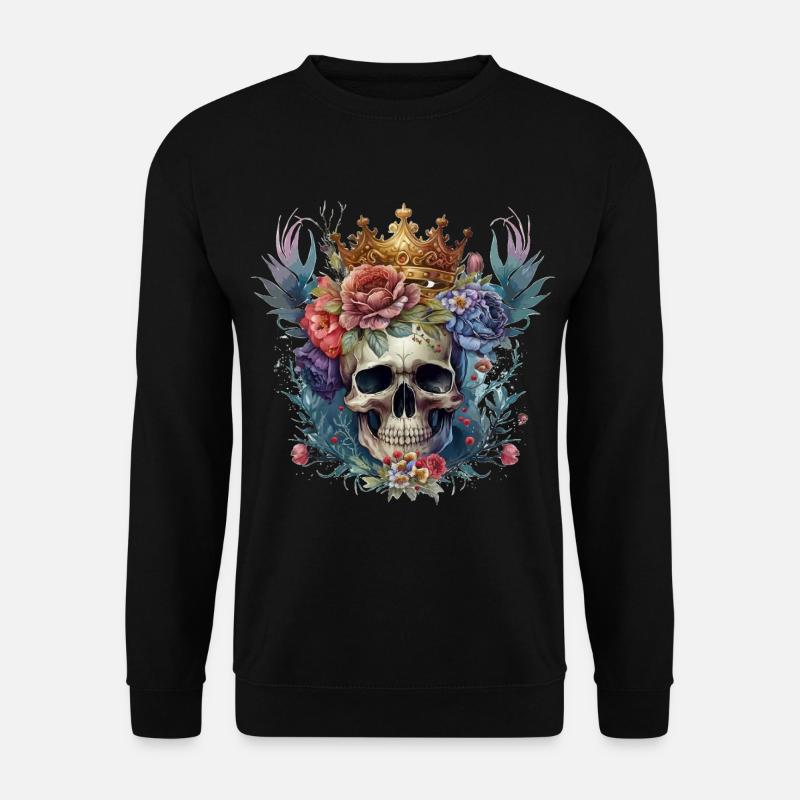 Skull with crown - Unisex Sweatshirt - black