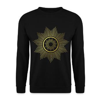 Rayons - Graphisme - Design graphique - Géométrie - Sweat-shirt Unisexe - noir - Devant - Alina (178cm) & Michal (187cm)