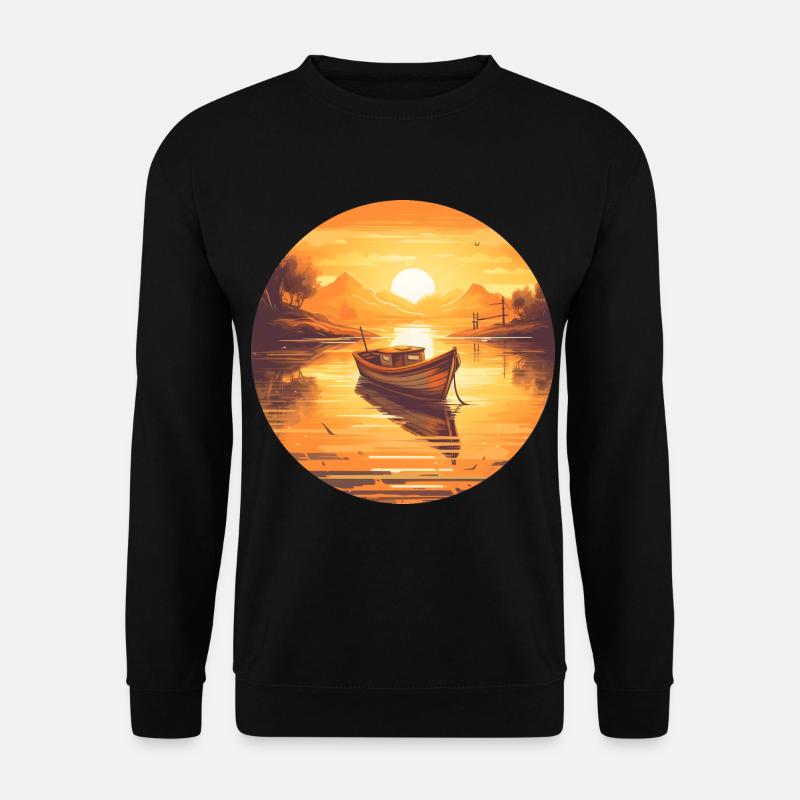 Boating Sunset - Unisex Sweatshirt - black