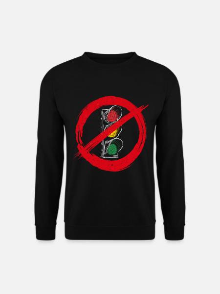 Ampel Ampelregierung Verbotsschild - Unisex Pullover - Schwarz