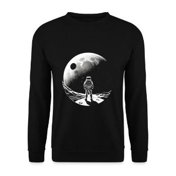 Astrotnaut sur la Lune - Sweat-shirt Unisexe - noir - Devant - Alina (178cm) & Michal (187cm)