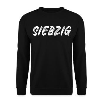 70. Geburtstag - Siebzig - 70 - Unisex Pullover - Schwarz - Vorne - Alina (178cm) & Michal (187cm)