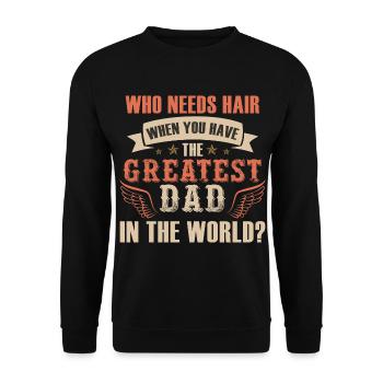 Größter Vatertag des Vaters - Unisex Pullover - Schwarz - Vorne - Alina (178cm) & Michal (187cm)