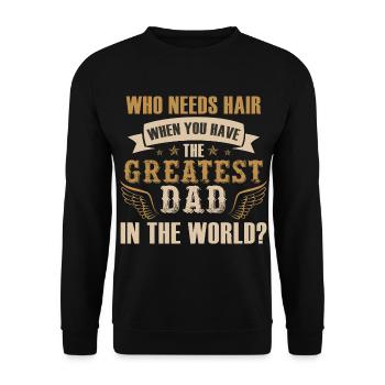 Le plus grand papa - Sweat-shirt Unisexe - noir - Devant - Alina (178cm) & Michal (187cm)