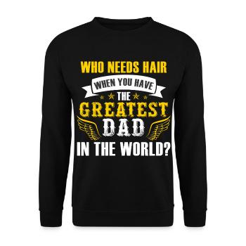 Le plus grand papa - Sweat-shirt Unisexe - noir - Devant - Alina (178cm) & Michal (187cm)