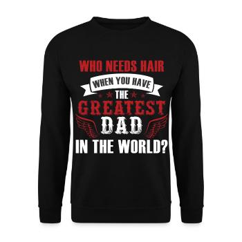 Greatest Dad Father's Day - Unisex Sweatshirt - black - Front - Alina (178cm) & Michal (187cm)