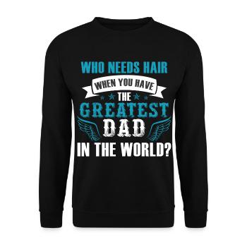 Großartiger Vater der Welt - Unisex Pullover - Schwarz - Vorne - Alina (178cm) & Michal (187cm)