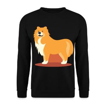 Niedliches Hundedesign für Hundebesitzer - Unisex Pullover - Schwarz - Vorne - Alina (178cm) & Michal (187cm)