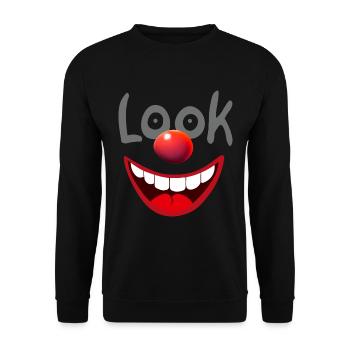 Clown Look - Unisex Sweatshirt - black - Front - Alina (178cm) & Michal (187cm)