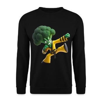 Combattant de kung-fu au brocoli - Sweat-shirt Unisexe - noir - Devant - Alina (178cm) & Michal (187cm)