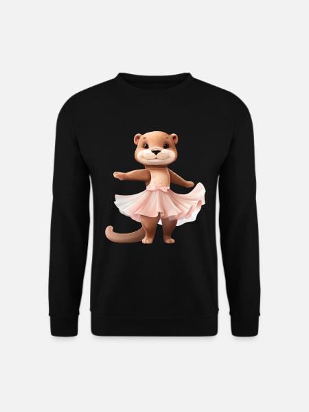 Otter Ballerina Balletttänzerin - Unisex Pullover - Schwarz