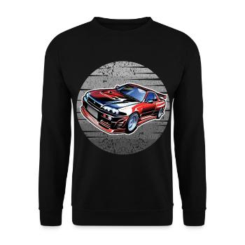 Jdm / Tuning / Turbocharger / Rims / Chiptuning - Unisex Sweatshirt - black - Front - Alina (178cm) & Michal (187cm)