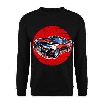 Jdm / Tuning / Turbocharger / Rims / Chiptuning - Unisex Sweatshirt - black - Front - Alina (178cm) & Michal (187cm)