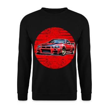 Jdm / Tuning / Turbocharger / Rims / Chiptuning - Unisex Sweatshirt - black - Front - Alina (178cm) & Michal (187cm)