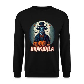 Dracula Vache Vampire Drakuhla - Sweat-shirt Unisexe - noir - Devant - Alina (178cm) & Michal (187cm)