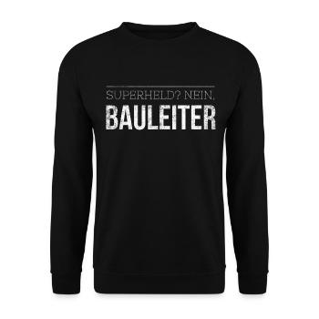 Bauleiter - Unisex Pullover - Schwarz - Vorne - Alina (178cm) & Michal (187cm)