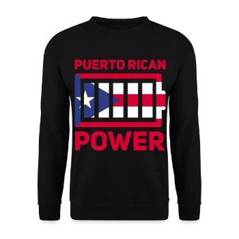 Puerto Rico Flagge | Puerto Ricaner Geschenkideen - Unisex Pullover - Schwarz - Vorne - Alina (178cm) & Michal (187cm)