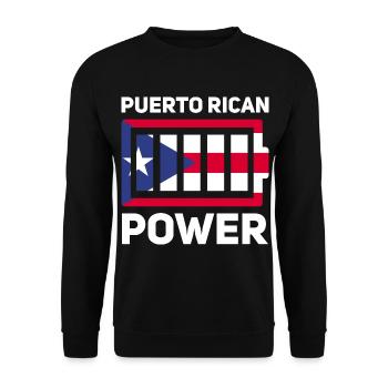 Puerto Rico Flagge | Puerto Ricaner Geschenkideen - Unisex Pullover - Schwarz - Vorne - Alina (178cm) & Michal (187cm)