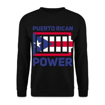 Puerto Rico Flagge | Puerto Ricaner Geschenkideen - Unisex Pullover - Schwarz - Vorne - Alina (178cm) & Michal (187cm)
