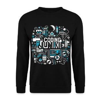 Accro au codage 16 - Sweat-shirt Unisexe - noir - Devant - Alina (178cm) & Michal (187cm)