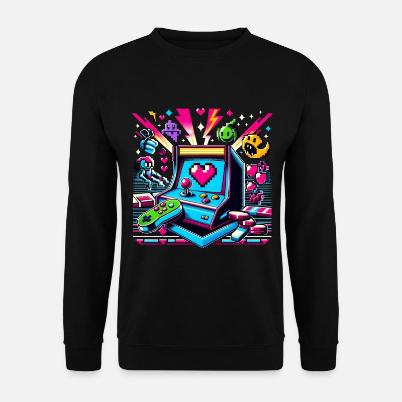 Pixel Art Arcade Game - Unisex Sweatshirt - black
