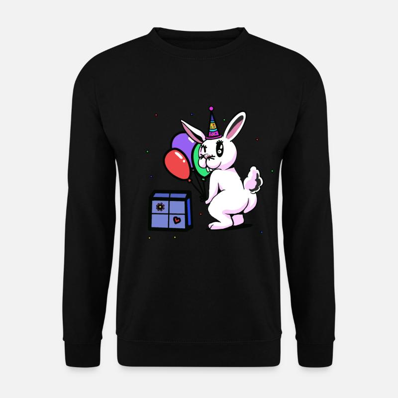 Bunny Birthday Congratulations Celebrations - Unisex Sweatshirt - black