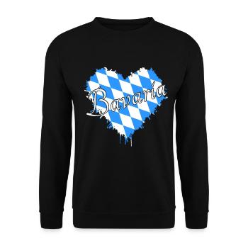 Bavaria Bayern - Unisex Pullover - Schwarz - Vorne - Alina (178cm) & Michal (187cm)