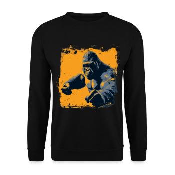 Gorille fracassant - Sweat-shirt Unisexe - noir - Devant - Alina (178cm) & Michal (187cm)