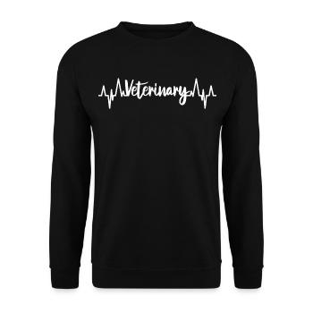Tierarzt Herzschlag - Unisex Pullover - Schwarz - Vorne - Alina (178cm) & Michal (187cm)