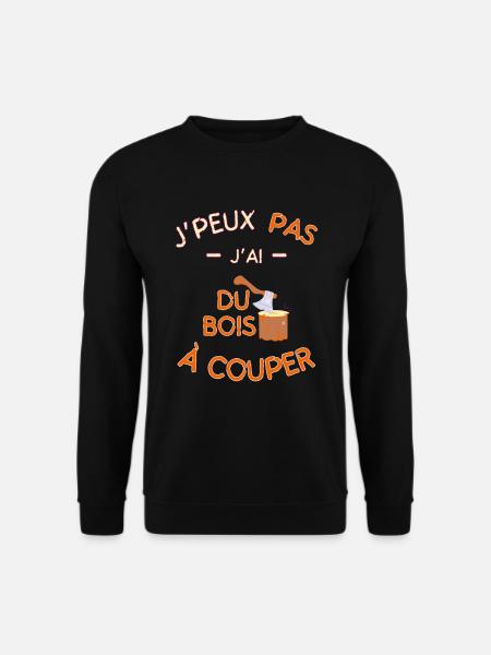 T-Shirt - Ich kann kein Holz zum Schneiden - Unisex Pullover - Schwarz