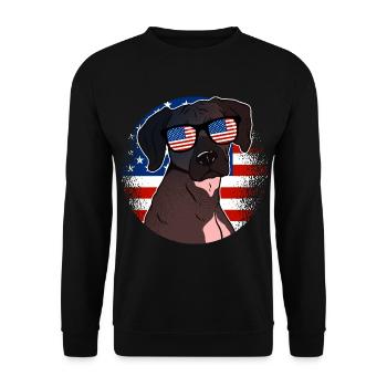 America - Unisex Sweatshirt - black - Front - Alina (178cm) & Michal (187cm)