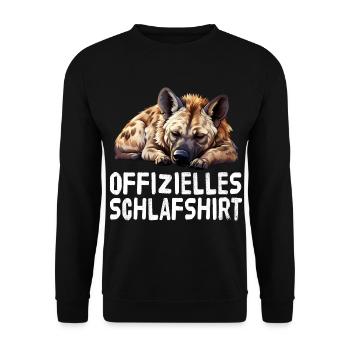 Chemise de nuit officielle Hyena - Sweat-shirt Unisexe - noir - Devant - Alina (178cm) & Michal (187cm)