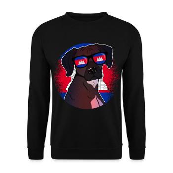 Cambodia - Unisex Sweatshirt - black - Front - Alina (178cm) & Michal (187cm)