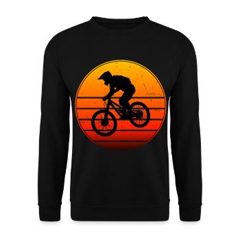 Cyclisme Homme Cycliste Vélo de montagne Femme - Sweat-shirt Unisexe - noir - Devant - Alina (178cm) & Michal (187cm)