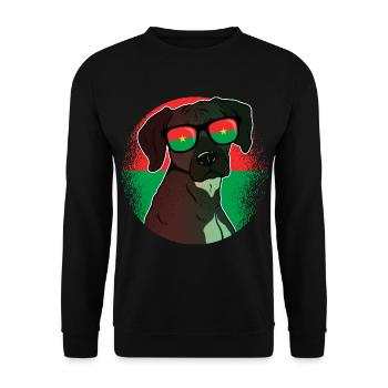 Burkina Faso - Unisex Sweatshirt - black - Front - Alina (178cm) & Michal (187cm)