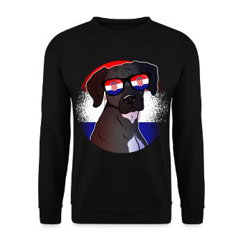 Croatie - Sweat-shirt Unisexe - noir - Devant - Alina (178cm) & Michal (187cm)
