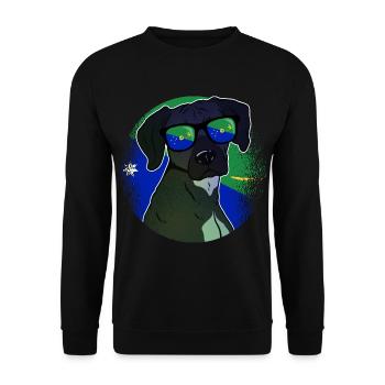Weihnachtsinsel - Unisex Pullover - Schwarz - Vorne - Alina (178cm) & Michal (187cm)