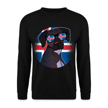Islande - Sweat-shirt Unisexe - noir - Devant - Alina (178cm) & Michal (187cm)