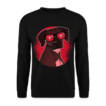 Isle of Man - Unisex Sweatshirt - black - Front - Alina (178cm) & Michal (187cm)
