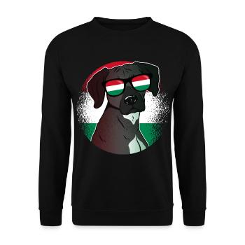Hungary - Unisex Sweatshirt - black - Front - Alina (178cm) & Michal (187cm)