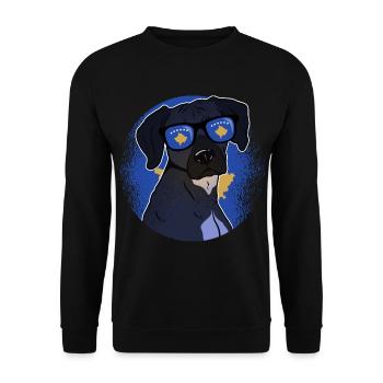 Kosovo - Unisex Sweatshirt - black - Front - Alina (178cm) & Michal (187cm)