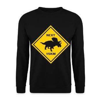 Achtung Torosaurus - Unisex Pullover - Schwarz - Vorne - Alina (178cm) & Michal (187cm)