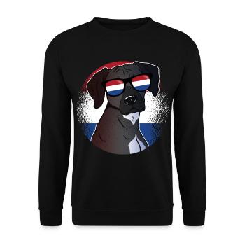 Netherlands - Unisex Sweatshirt - black - Front - Alina (178cm) & Michal (187cm)