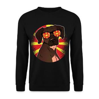 Macédoine du Nord - Sweat-shirt Unisexe - noir - Devant - Alina (178cm) & Michal (187cm)