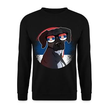 Serbia - Unisex Sweatshirt - black - Front - Alina (178cm) & Michal (187cm)