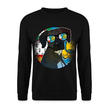 St. Pierre und Miquelon - Unisex Pullover - Schwarz - Vorne - Alina (178cm) & Michal (187cm)
