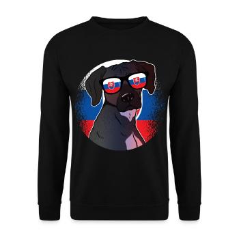 Slovakia - Unisex Sweatshirt - black - Front - Alina (178cm) & Michal (187cm)